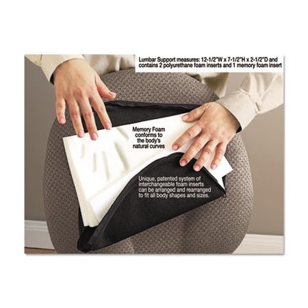 Master Caster Co CUSHION, DELUXE LUMBAR, BK 92061